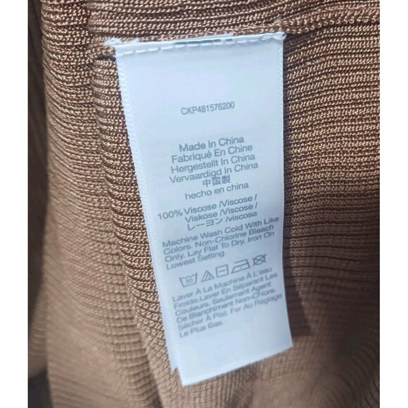 Madewell Maclaine Brown‎ Shimmer Ribbed Tank Top Size M - Picture 5 of 6